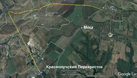 Карта красного луча лнр