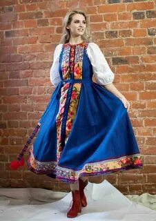 Современный народный костюм женский