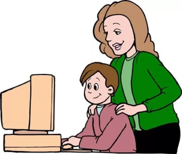 Без разрешения мамы. Учитель компьютер для детей. Учитель и ученик за компьютером. Учитель рисунок. Воспитатель и компьютер.