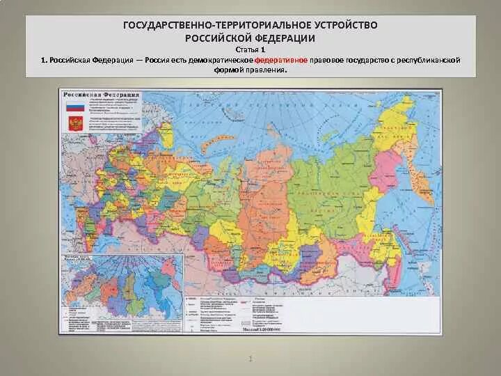 Национальные территориальные субъекты российской федерации. Государственно территориальное устройство РФ Федерация. Гос территориальное устройство России. Административно-Федеральное устройство РФ. Административно-территориальное деление Российской Федерации.