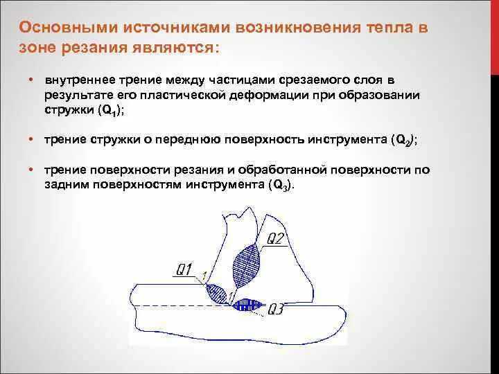 Источники теплоты при резании. Источники теплоты в зоне резания. Источники образования теплоты в зоне резания. Источники тепла при резании. Почему при трении увеличивается тепловая энергия