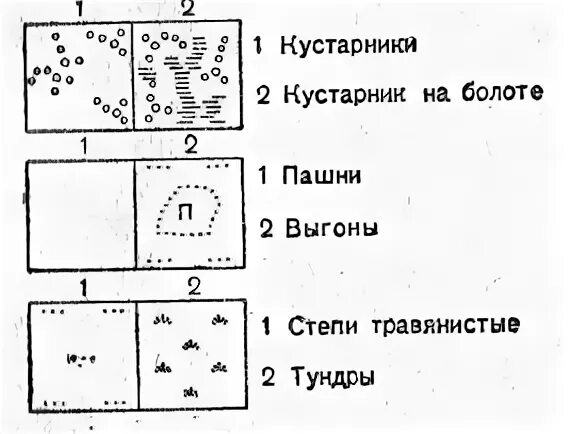 Кустарник на карте