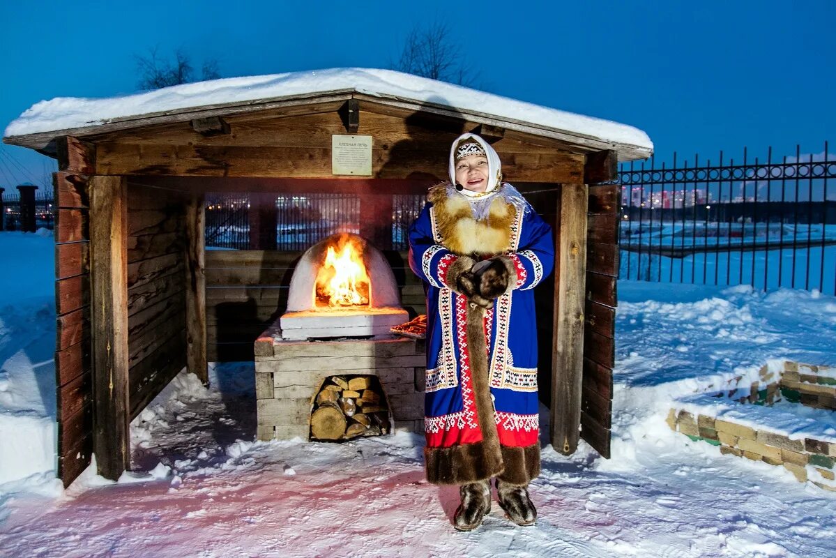 Дом коренных народов. Нарождение Луны старый Сургут. Новогодние гуляния на севере. Культурно-исторический центр старый Сургут. Фотозона на Хантыйский праздник.