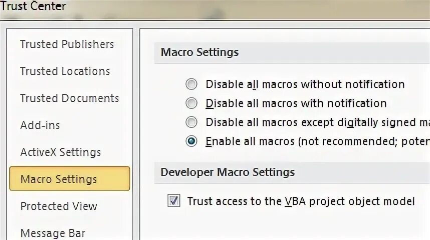 Macro enabled. Macro enabled