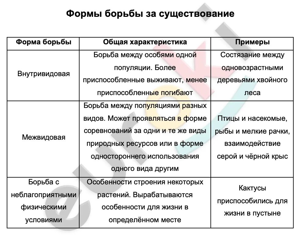 Формы борьбы за существование таблица. Борьба за существование таблица форма борьбы. Таблица формы борьбы за существование 11 класс. Таблица форма борьбы за существование биология. Выбери 3 верные характеристики борьбы за существование