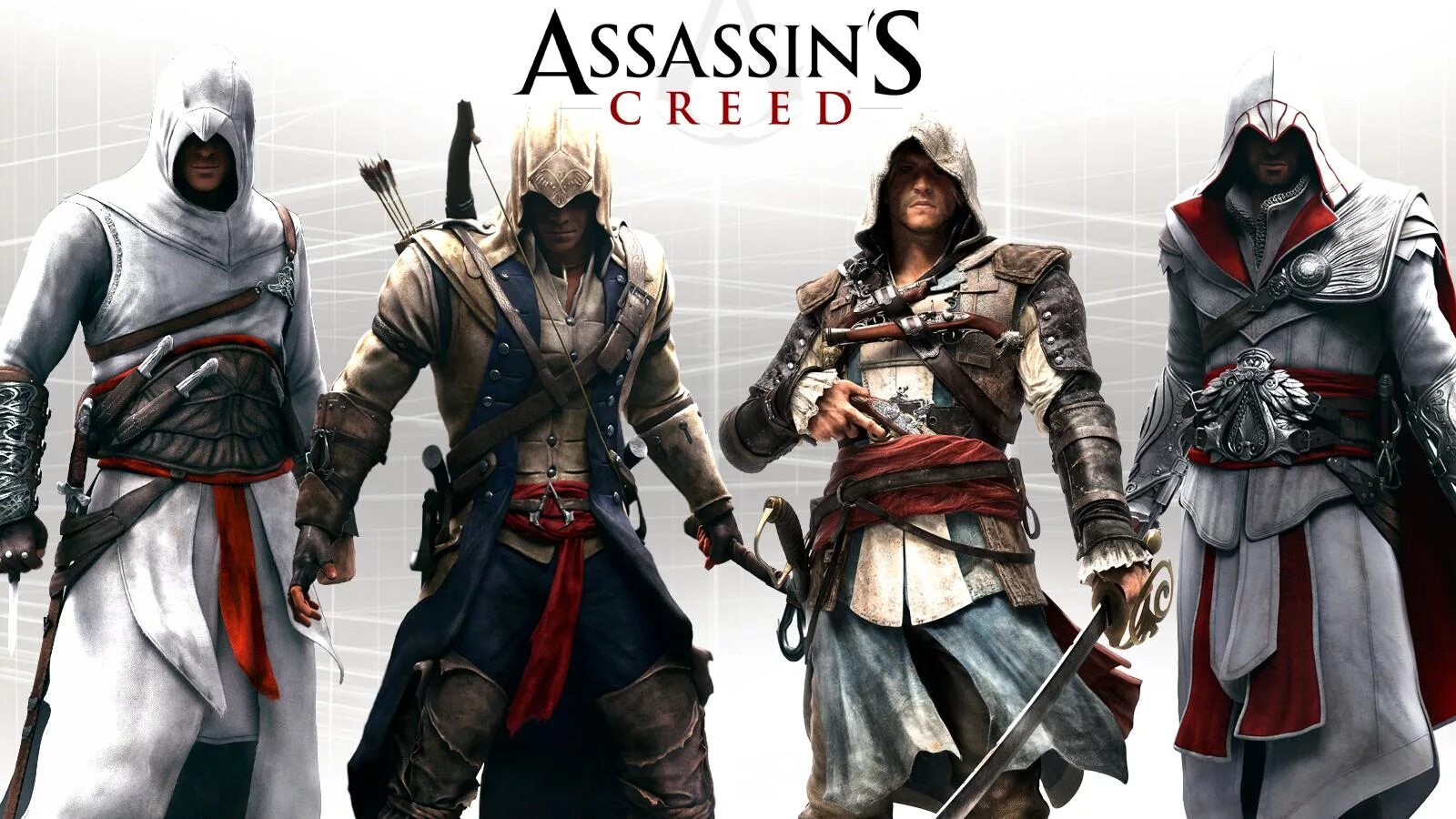 Ассасин крид качество. Assassins Creed Эцио Альтаир Коннор. Ассасин Крид 1 Альтаир. Ассасин Крид 2000.