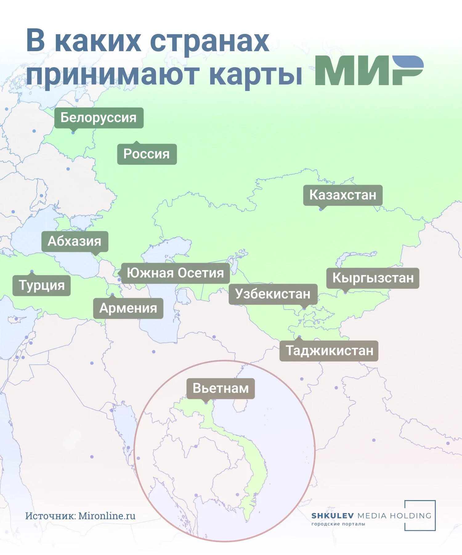 В каких странах работает карта мир. Карта России. Какие страны поддерживают карты мир. Где принимают карту мир.