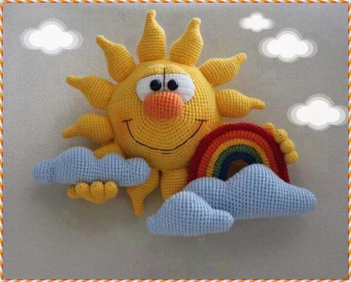 Солнышко крючком. Солнце крючком. Солнце крючком. Солнышко крючком. Вязаные игрушки солнышко.