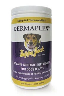 Happy Jack Dermaplex 14 oz Flea Allergies to Grass Dry Skin Mix In Food Dog...