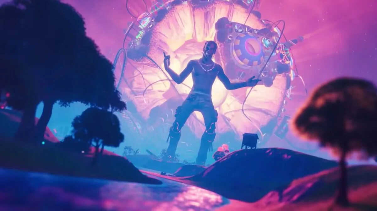 Travis scott фортнайт. Ивент тревиса скота в фортнайт. Концерт в фортнайте. Тверис скот концерт в фортнайт. Ивент трэвиса скотта в фортнайт.