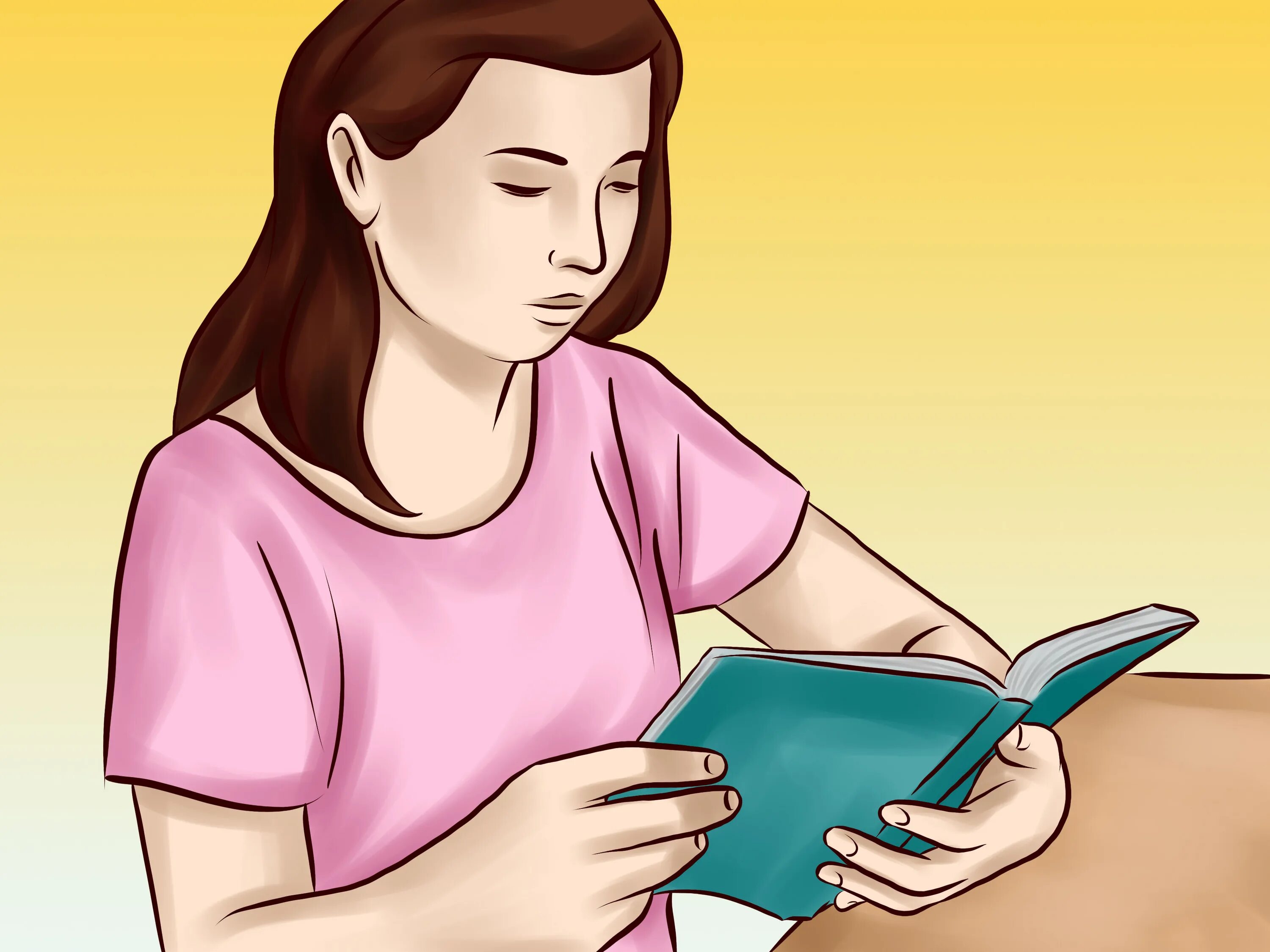 Чтение на 10 минут. Сосредоточиться на хорошем рисунок. Двушка читает книгу рисунок. Технологии картинки. Девушка с книгой и длинными волосами.