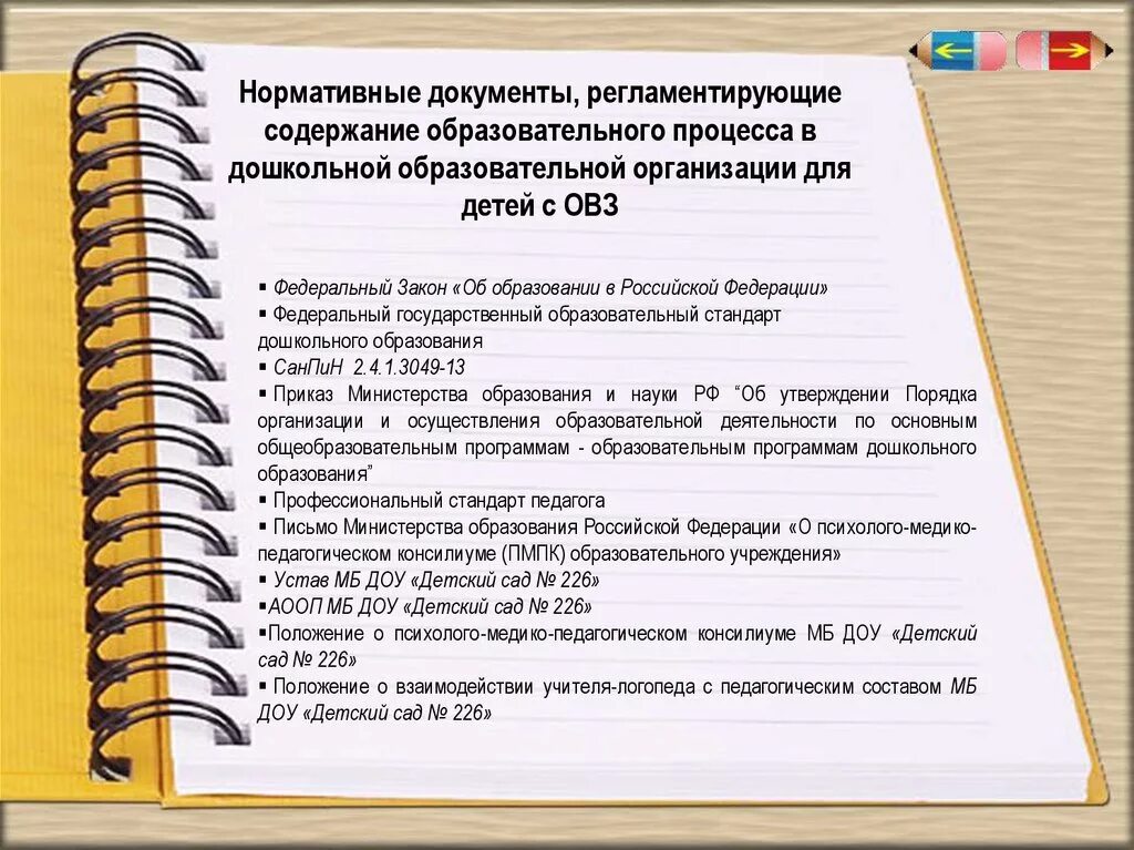 Содержание образовательного процесса в дошкольной образовательной организации