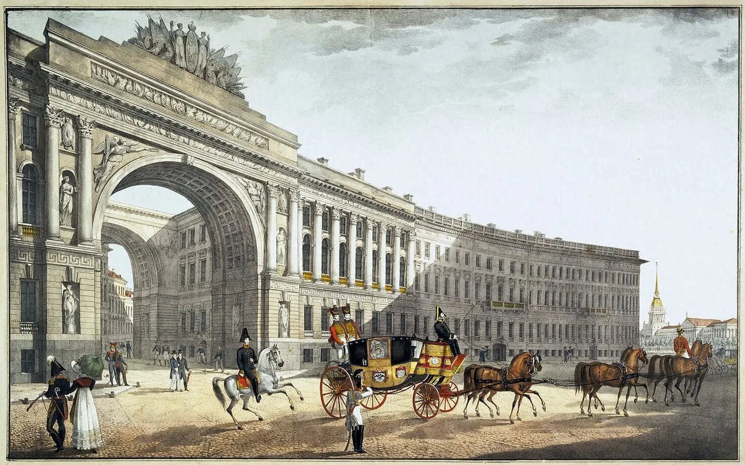 Культурное пространство россии в 18 веке. Беггров «вид Дворцовой набережной» 1826.