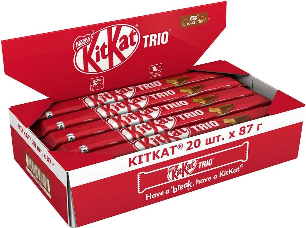 Батончик Nestle Kit-kat трио 87г. Kit-kat Trio шоколад 87 г. Батончик Kitkat Trio, 87 г. ШОК. Батончик "кит кат" трио 87г. Трио цена отзывы