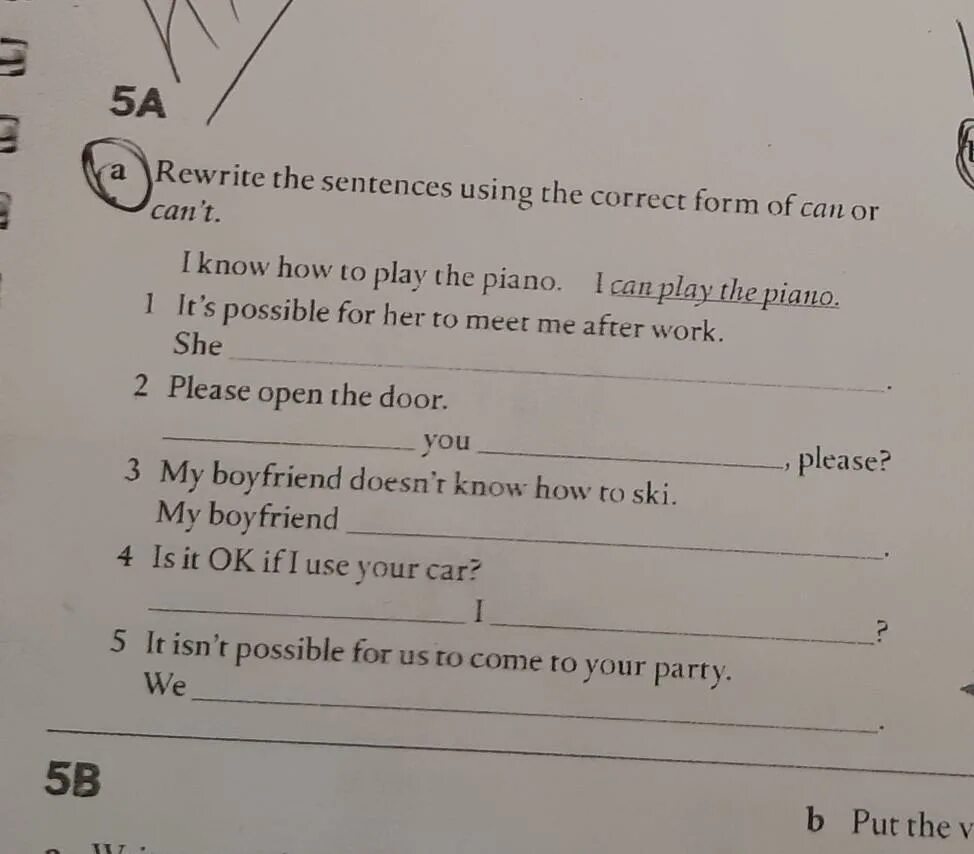 Rewrite the sentences using. Correct the sentences use the correct form OFL. Д Rewrite the sentences by using. Rewrite the sentences using can can't mustn′t can't. Rewrite the sentences using was or were