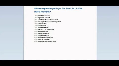 Sims 4 expansions