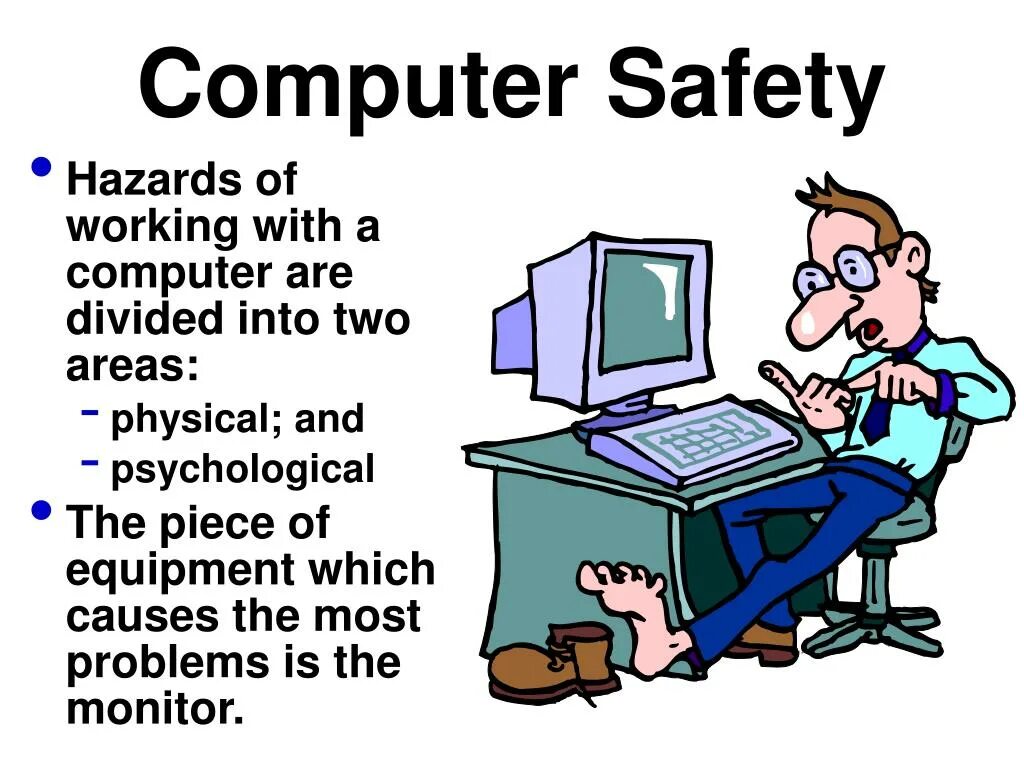 Health Computer. Computer problems. Health and Safety with Computer. Computer Safety presentation.