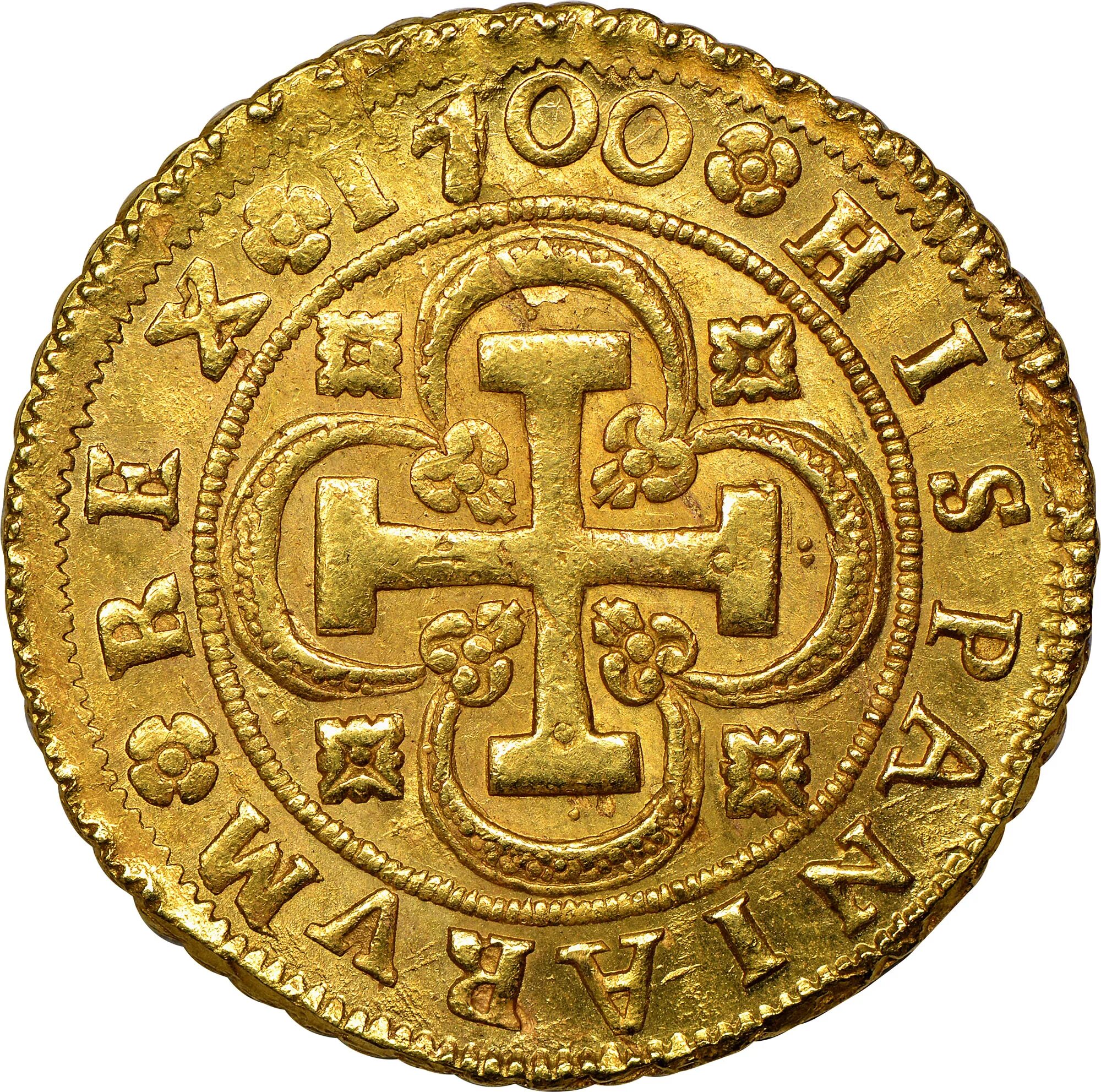 Испанские монеты с крестом. Монета Spanish 2.