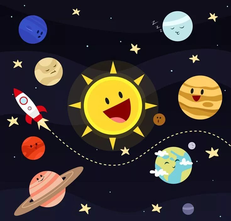 Солнечная система для детей. Планета космос картинки для детей. Космос для дошкольников. Космические объекты для детей. Космос мультяшный.