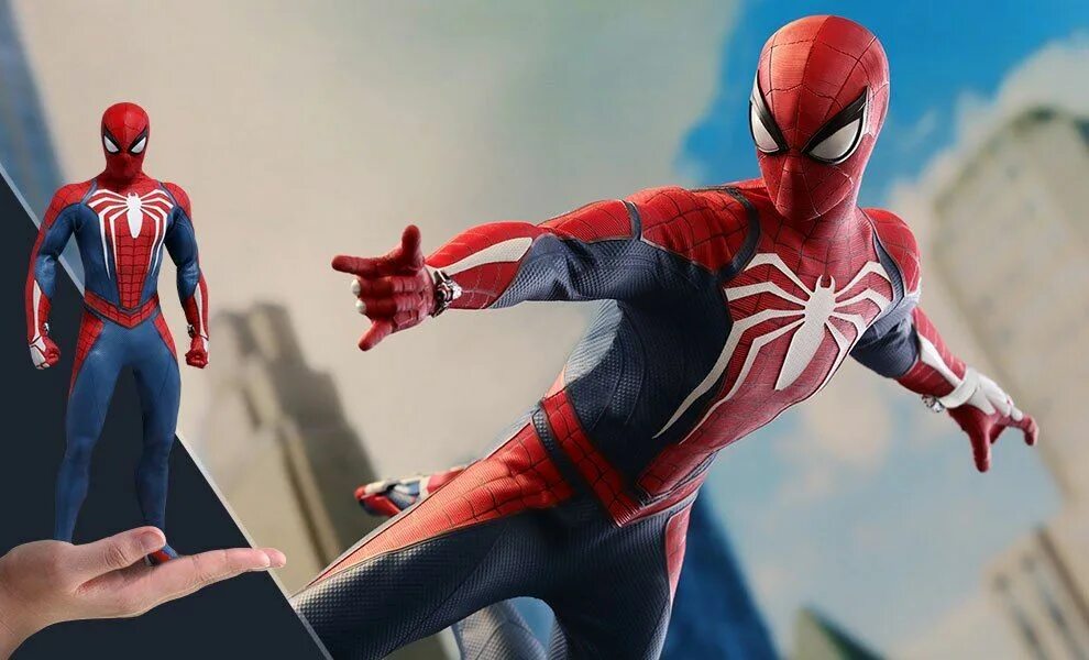 Человек паук 2 ps4. Spider man ps4 Advanced Suit. Marvel Spider man ps4 костюмы. Хот Тойс человек паук пс4 классический. Человек паук 2023 игра.