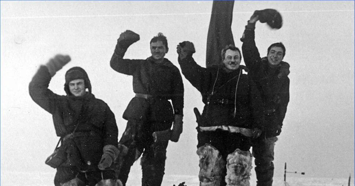 Руководитель первой дрейфующей станции северный полюс. Экспедиция папанина на северный полюс 1937. папанин кренкель ширшов федоров. подвиг папанинцев.