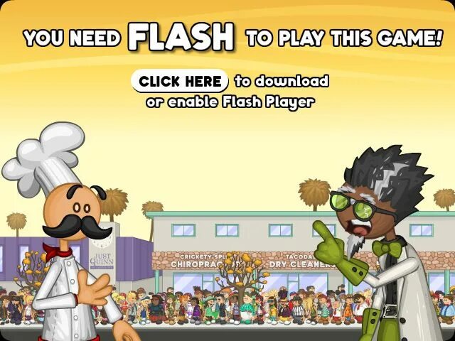 Need flash. Flipline Studios. Papa Louie games. Flipline Studios Flash Player. Papa Louie Luau LEPUNCH.