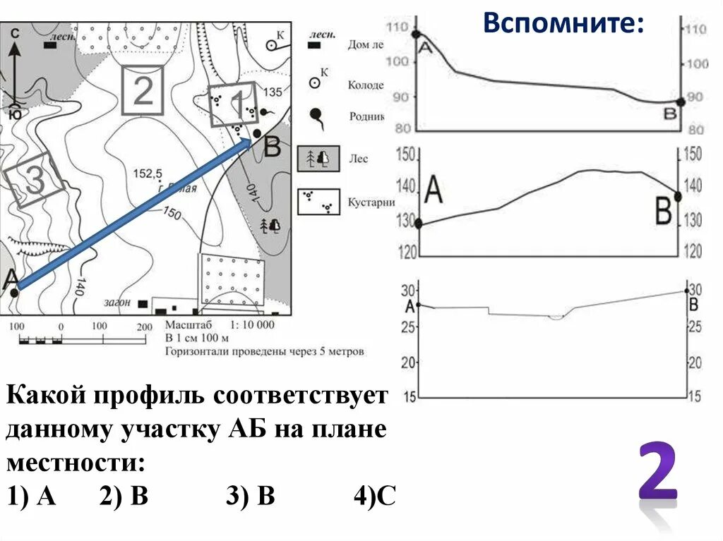 Гиа география 6 класс. Профиль местности. Задания профиль местности география. Топографический профиль местности. Задание на профиль местности.