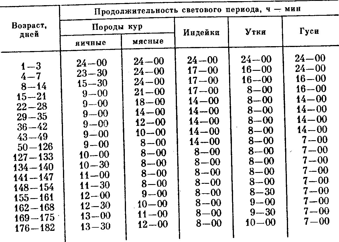 Температура курицы несушки. Таблица освещения для цыплят бройлеров. Световой день для цыплят яичных пород. Световой режим для кур несушек. Световой режим для цыплят мясо-яичной породы таблица.