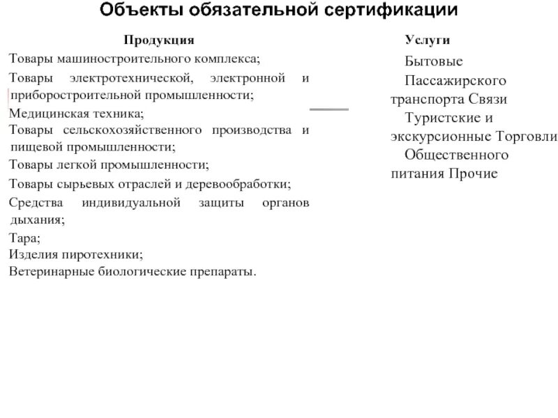 Работы услуги подлежащие обязательной сертификации. Объекты обязательной сертификации. объекты обязательной и добровольной сертификации. объекты обязательной сертификации метрология. перечислите объекты обязательной сертификации.