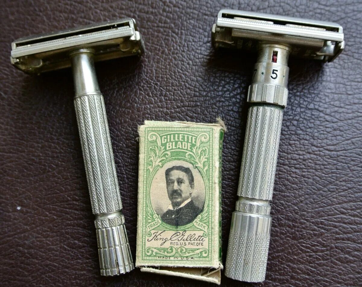 Pat reg. Станок бритвенный Honkong Safety Shaver Razor РД-578. Безопасная бритва Жиллет 1901.