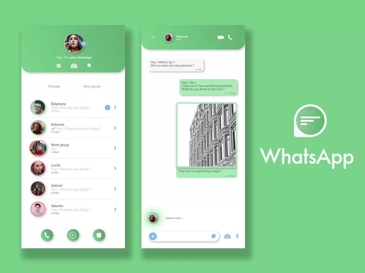Как красиво оформить ватсап. Whatsapp новый интерфейс. оформление ватсап. вацап новый дизайн. оригинальное оформление ватсап.