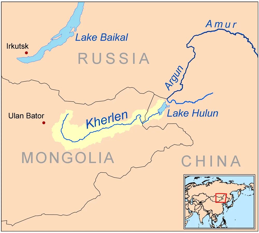 Река протекающая в россии и монголии. Река Керулен в Монголии на карте. Реки Онон и Керулен на карте. Реки Монголии Онон и Керулен на карте. Керулен река в Монголии.