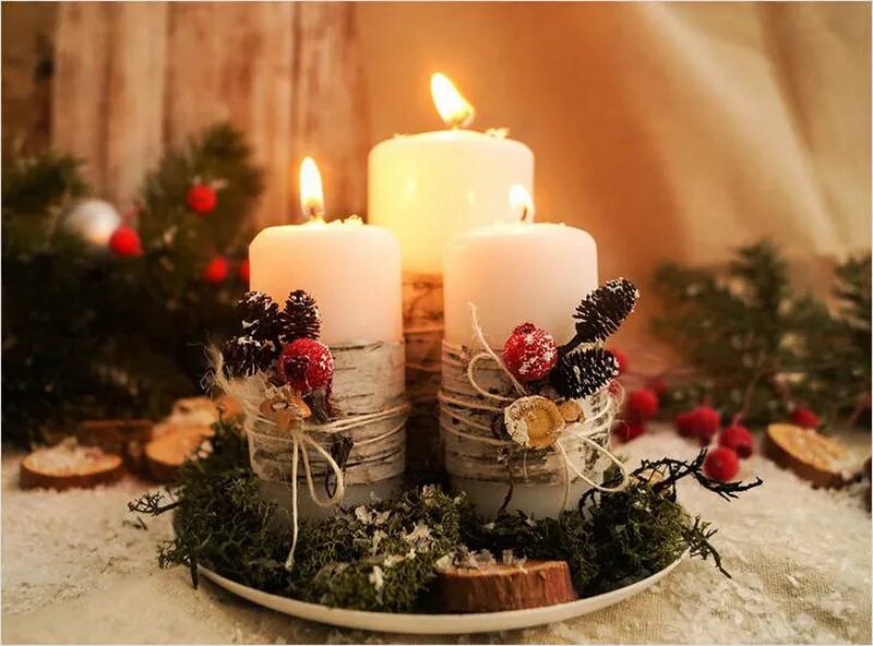 новогодние свечи своими руками. новогодние украшения со свечами своими руками. новогодняя свеча. свечи декор. украшениеновоголнего стола.