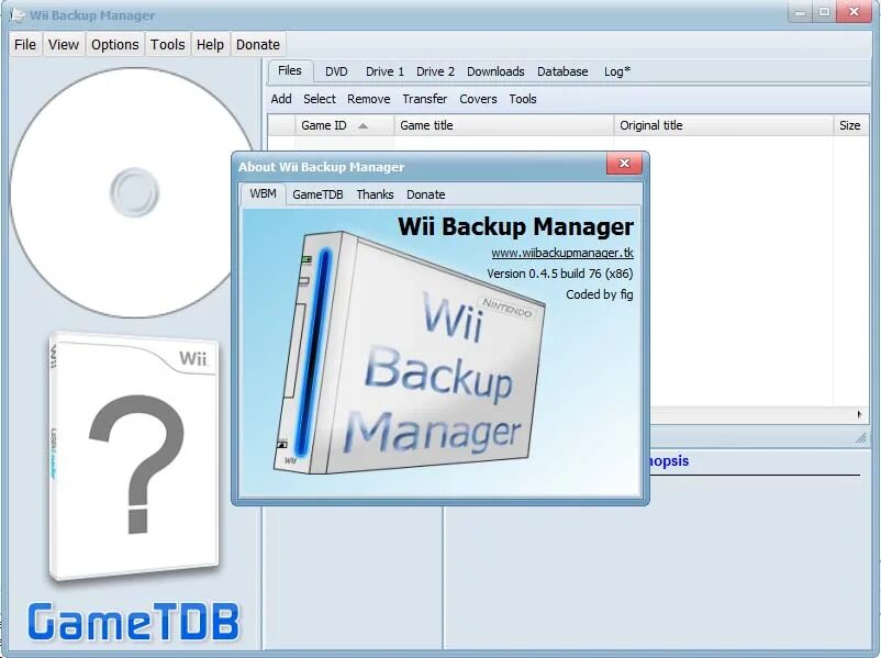 Wii backup manager. Wii backup manager как пользоваться. wii deleted you обложки. wii backup manager сказать обложки играм.