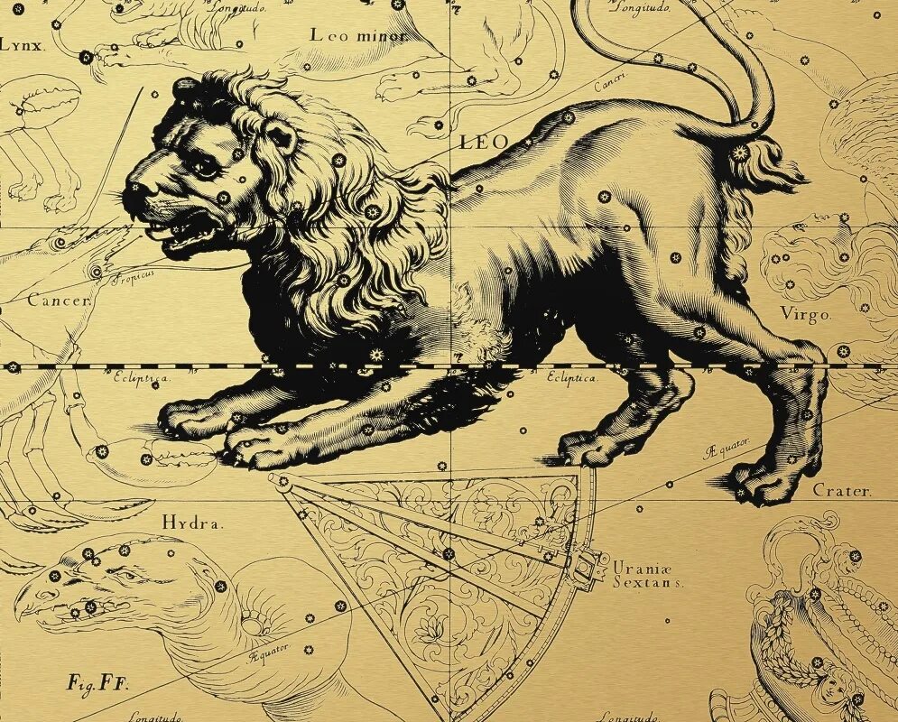 Фигура льва созвездие. Знак зодиака Лев Созвездие. Созвездие Льва мифология.