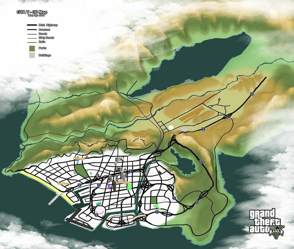Gta mapping. Карта Лос-Сантоса GTA 5. GTA 5 3d карта. Карта GTA V 3d. Фулл карта ГТА 5.