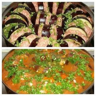 Приготовление баклажанов с мясом