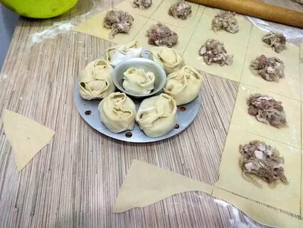 Манты домашние лепка