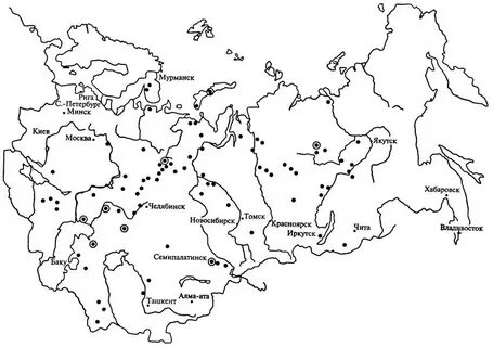 Республики на контурной карте