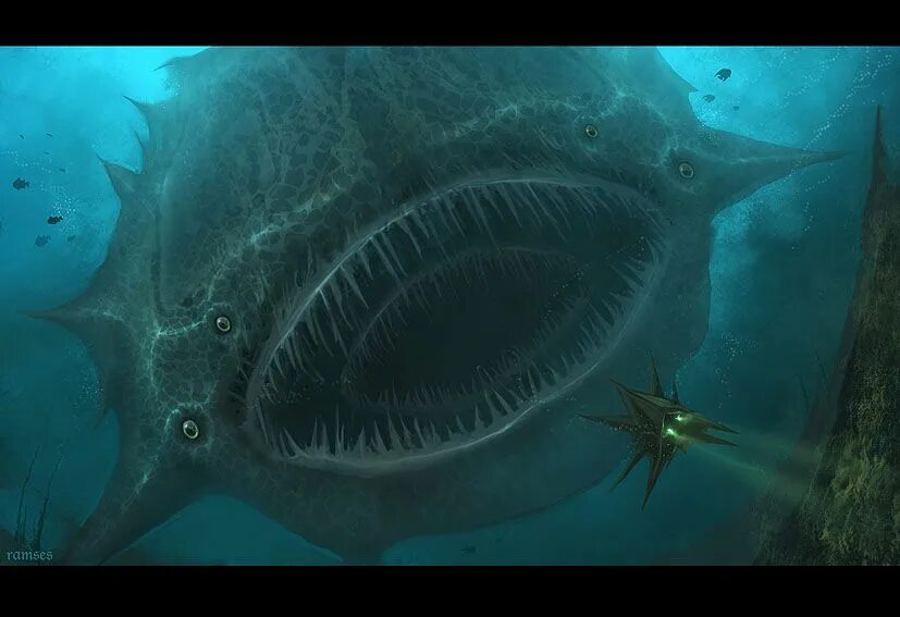 Большие существа в океане. Левиафан блуп. Блуп монстр глубины. Блуп Морское чудовище. МЕГАЛОДОН В Марианской впадине.