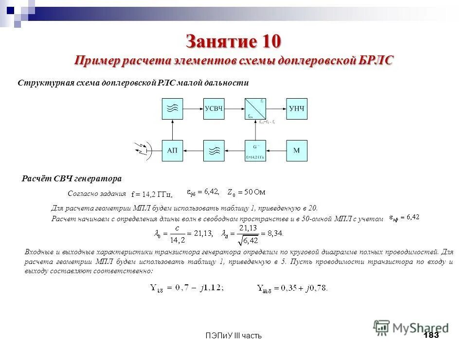 Свч расчеты