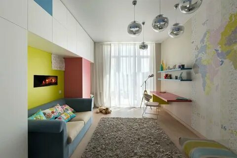 Дизайн узких детских комнат (57 фото) .