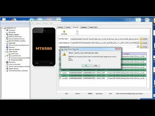 Ошибка 2005 Flashtool. Status Brom cmd STARTCMD fail 0xc0060001. Error status Brom cmd start cmd fail needed(0xc0030012). S=S+Error s-?. Brom cmd fail