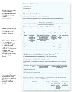 Пенсионная выписка