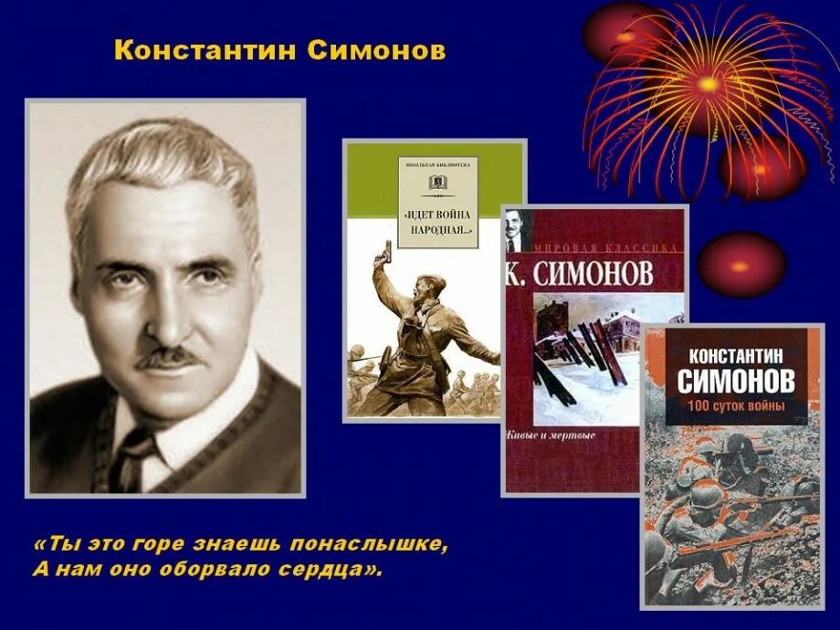 Жизнь и творчество к симонова. Портрет Константина Симонова писателя.