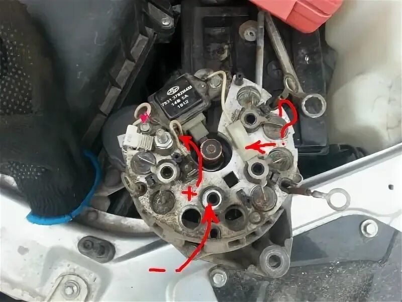 № 164 Генератор. Ч.1 - Поломка, снятие и частичный разбор. - Hyundai Elantra (3G
