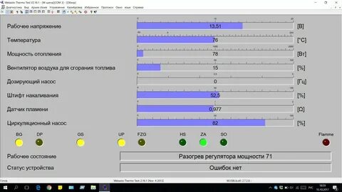 Ошибка вебасто причины