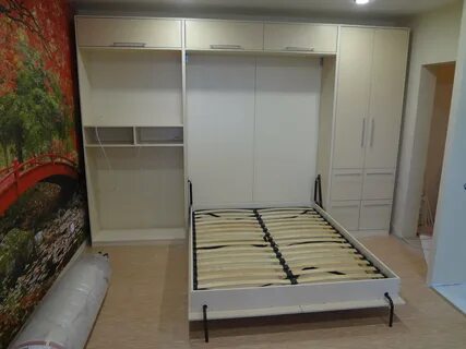 Шкаф кровать белого цвета