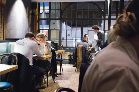 The restaurant was crowded