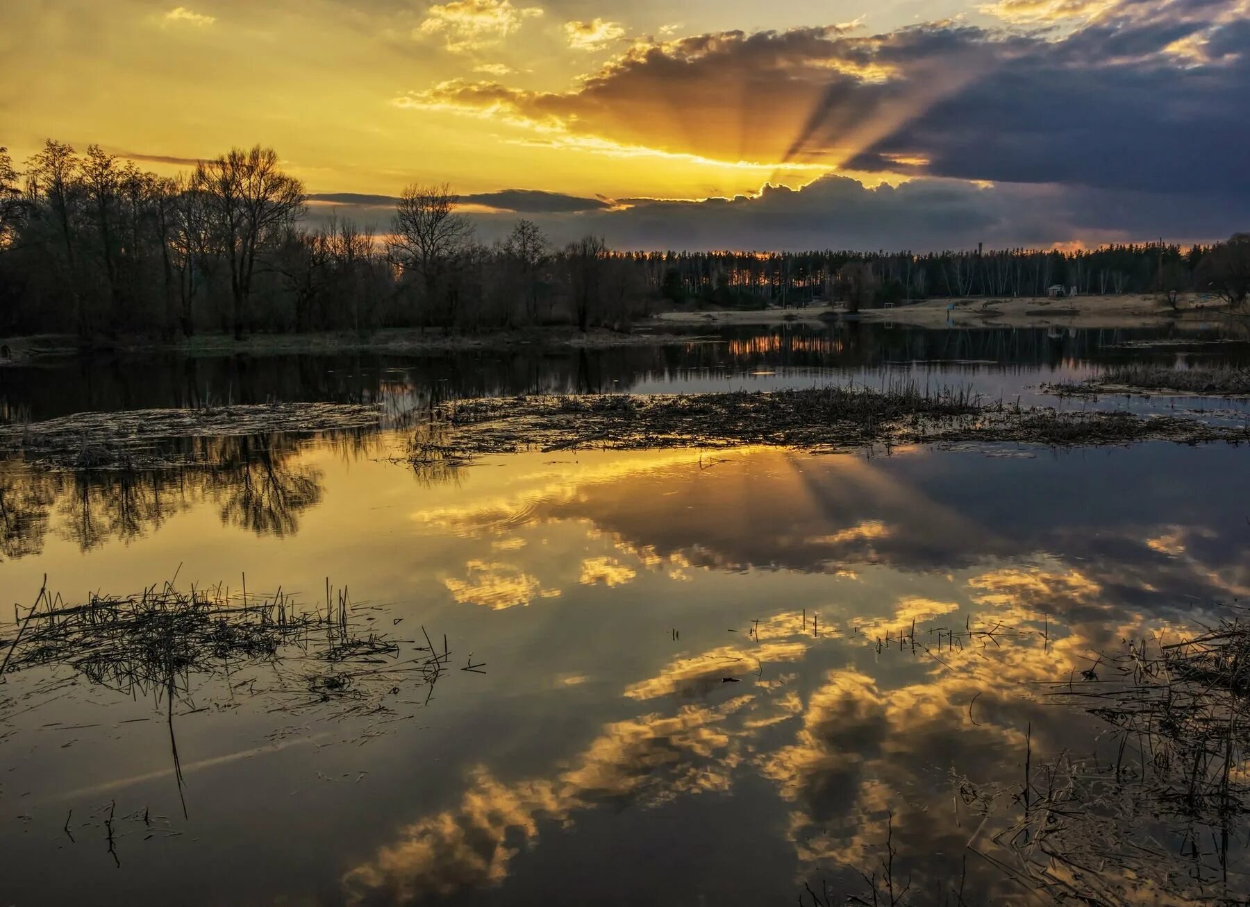 весенний закат. ранний рассвет. ранняя весна вечер. заход солнца в марте. весна вечер.